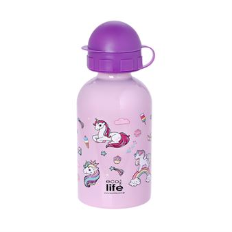 Εικόνα της Ανοξείδωτο παιδικό μπουκάλι ECOlife Unicorn 400ml 