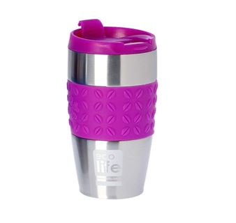 Picture of Ανοξείδωτο θερμός για καφέ ECOlife Silicon Violet 400ml