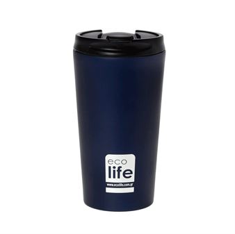 Εικόνα της Ανοξείδωτο θερμός για καφέ ECOlife Βlue Black matte 370ml