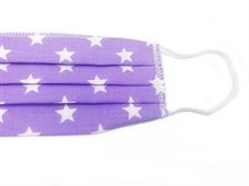 Picture of πλών χρήσεων με διπλό ύφασμα, MASKup Purple Stars - 100% βαμβάκι