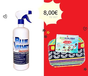 Εικόνα της Καθαριστικό BLUE VELVET 1lt + 1 Eco scrubby